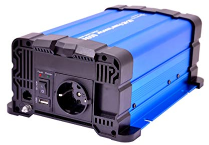 SOLARTRONICS FS600DR Spannungswandler 24V 230V 600 Watt - Reiner Sinus Wechselrichter 24V auf 230V für Wohnwagen & Wohnmobil - 1200W Spitzenleistung - mit Schuko & USB Anschluss