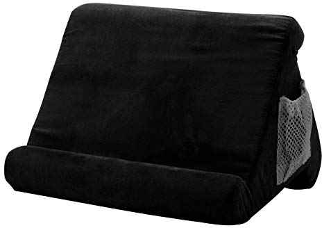 Shoze Tablet Pillow Stand for iPad - Multi-Angle Cushion for Laptops and Reading, Black