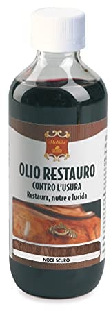 Gubra Olio Restauratore Flacone Noce Scuro 200ml