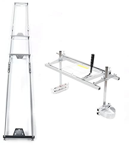 Fräsführungssystem Aluminiumlegierung Kettensägenmühle Kettensägen-Sägewerk-Schnittholz Stirbt Tragbare Beplankung Fräsen, 126x32x47cm