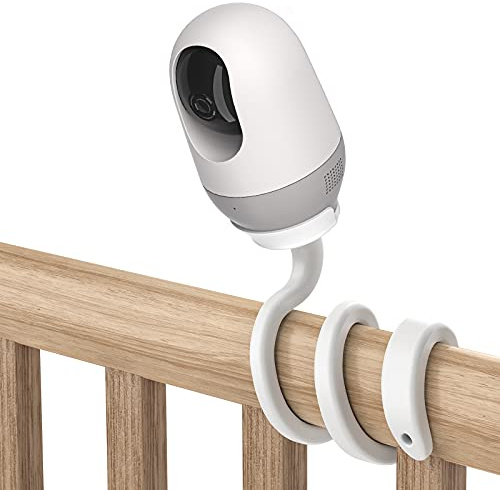 HOLACA Flexible Baby-Monitor-Halterung, Für Nooie Babyphone mit Kamera, Nooie 2K Überwachungskamera innen, Nooie Babyphone WLAN Innen Kamera (Weiß)