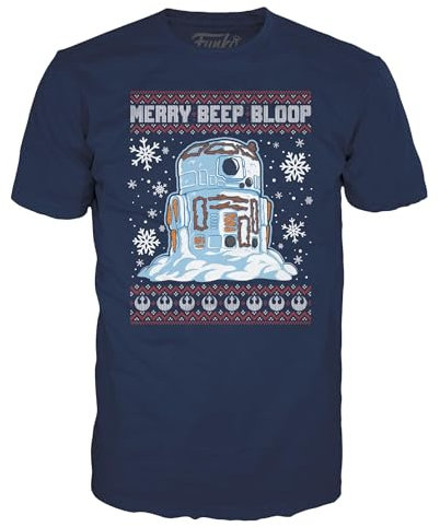 Funko Boxed Tee: Star Wars Holiday - Snowman - R2D2 Snowman - Extra Large - (XL) - T-Shirt - Clothes - Gift Idea - Short Sleeve Top for Adults Unisex Men and Women - Official Merchandise Fans