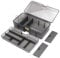 Tackle Box Organizer Fishing Tackle Tray,Double Layer Fishing Bait Lure Storage Box, Fishing Tackle Box with Movable Tray, Multifunctional Fishing Tackle Accessory Organizer Containers for Freshwater