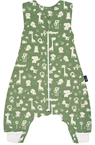 Alvi Sleep-Overall wattiert Schlafsack mit Füßen Granite Animals