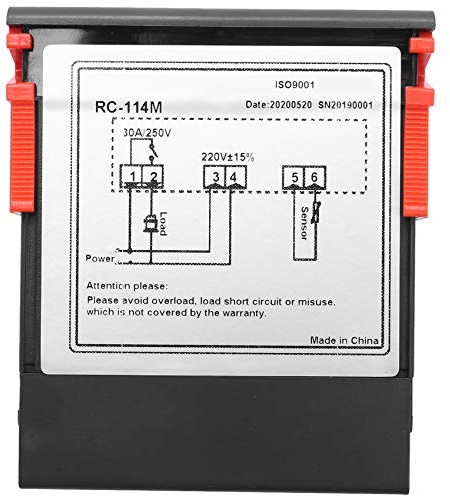Jikoiuty 220 V / 30A Digitaler Temperatur Regler Rc-114M Thermostat Relais Ausgang -30~300 Grad mit Sensor
