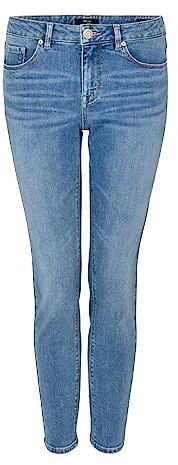 OPUS Damen Skinny | Skinny Jeans ELMA Ocean Blue Low Rise mit Stretch-Anteil Ocean Blue Washed, 40 L32