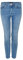 OPUS Damen Skinny | Skinny Jeans ELMA Ocean Blue Low Rise mit Stretch-Anteil Ocean Blue Washed, 40 L32