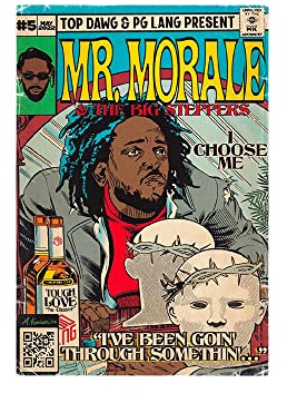 Wunsens Kendrick Lamar Poster Mr. Morale & The Big Steppers Musikalbum Poster Ästhetik Zimmer HD-Druck Leinwand Wandkunst Wohnkultur 40,6 x 61 cm ungerahmt