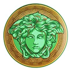 Versace - Amplified Saucer Plate 17 cm Green Gold Porcelain