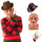 XehCaol Freddy Krüger Pullover Kostüm Maske Handschuh Gestreift Strickpullover Halloween Cosplay Kostüm Erwachsene (Kostüm, L)