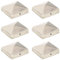 vidaXL 6x Pfostenkappe Pyramide Zaunkappe Pfahlkappe Zierkappe Abdeckkappe Zaunpfahlkappe Pyramidenkappe Kappe für Pfosten Edelstahl 81x81mm