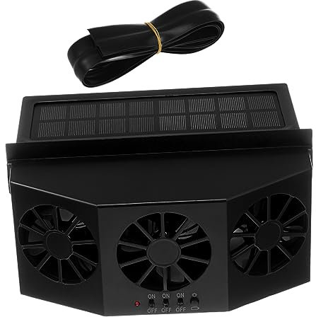 SUPVOX Ventilateur Solaire Ventilateur Déchappement De Véhicule Évent De Radiateur De Véhicule Purificateurs Dair à Énergie Solaire Radiateur De Voiture Sortie d'air Abdos Climatiseur