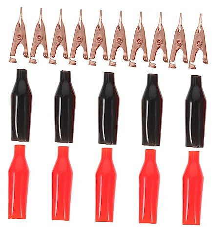 HOMSFOU 10 Pièces Pince Crocodile En Cuivre Pur Mini Pince Crocodile Pince Crocodile Inox Pinces Crocodiles En Laiton Pince En Cuivre Acier Inoxydable Arbre Et Ressort - Acier
