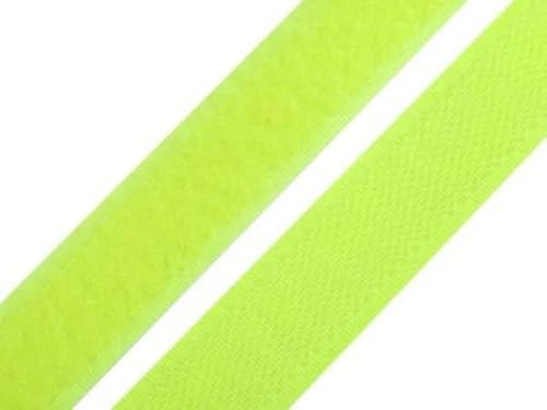 Klettband 20mm Breit Klettverschluss Band zum annähen (neongrün, 5 Meter)