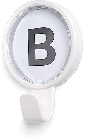 Ozio ABC - Wandbriefhalter, Wandkleiderhaken, Designer-Kleiderhaken, bunte Kleiderhaken, Kinderkleiderhaken - Weiß