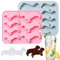 Sadodo 2 Stück Dackel-Eiswürfelform für Cocktails,Whisky,Dachshund Dog Ice Cube Tray,Silikon Eiswürfelbehälter Welpenform,Hund Schimmel,Hundeform Schokoladeform Formen Keks,Kuchendekoration (Hund)
