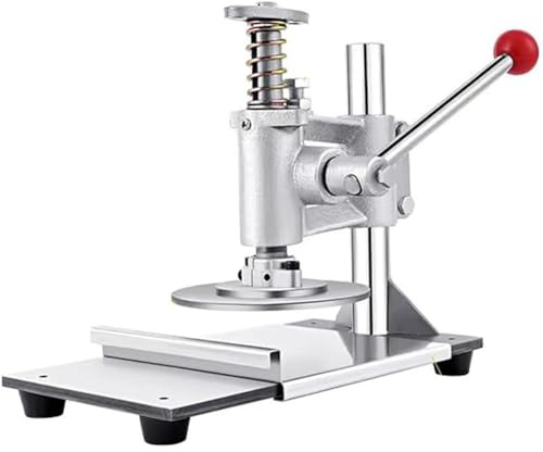 Pasta Cooker,Pizza Dough Press Machine, Commercial Stainless Steel Manual Press Machine for Pizza Dough Pastry, Adjustable Thickness, with Pull-Out Tray, for Pizza, Tortilla, Dosa