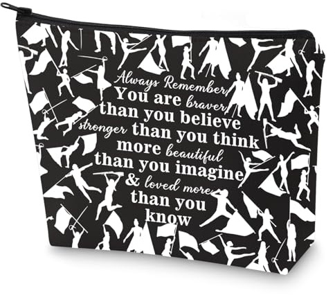 G2TUP Color Guard Make-up-Tasche, Farbschutz, Flaggen, Kosmetiktasche, You're Braver Than You Believed, Geschenk, Color Guard, Leinen