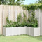 Juroupi Jardinière avec Treillis Blanc 160x120x140 cm PP,Jardiniere sur Pieds,Bac avec Treillis,Jardiniere Terrasse