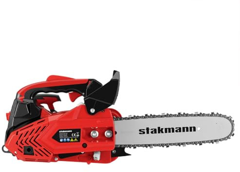 STAKMANN Motosega a Scoppio a 2 Tempi a Benzina Lama 30 cm, Easy Start e Interruttore di Sicurezza, Moto Sega da Giardino, Lavoro, Taglia Legna e Rami Preciso con Impugnatura Ergonomica (25,4 cc)