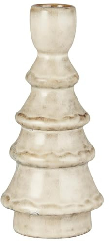 IB Laursen Kerzenhalter Tannenbaum Braun Meliert Keramik für 1 Kerze 16 cm