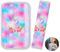 Unicorn Castle 2 Stück Gurtpolster Auto Gurtschutz Sicherheitsgurt Schulterpolster Gurtschoner Gürtelkissen Schutzkissen Polsterung für Sitzgurt,Pink Blue