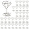Minnhua 30 Stück Photocard Holder, Metall Tischnummernhalter, Tischnummern Hochzeit Menükartenhalter Fotohalter, Tischkartenhalter für Hochzeiten, Jubiläen, Partys (Silber Diamant)