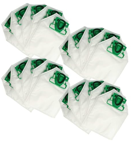 vhbw 20x bolsa compatible con Vorwerk kobold FP200 | VK200 aspiradora - 31 cm x 26 cm blanco