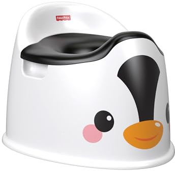 Fisher-Price™ Toddler Toilet Penguin Potty Training Seat, Portable Chair with Handles for Kids and Removable Bowl