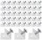 50 Pièces Cales en Plastique pour Meuble Tiroir,Renfort Tiroir Connecteur Arrière Stabilisateurs,Fond de Tiroir Connecteur avec Vis,pour Réparer Affaissement Étagère Meuble,Blanc (50, Blanc)