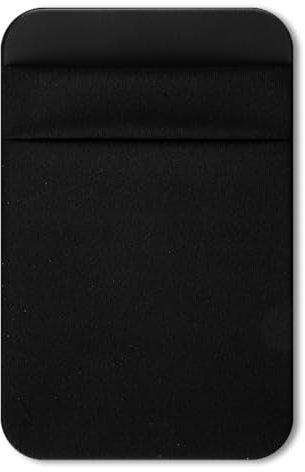 Lotsdonxia Elastic SSD/HDD Sleeve Holder - Stretchy Adhesive Pouch Compatible with SanDisk, Samsung T7, Crucial X8 - Dual Pockets for Laptop, Tablet Accessories (Black Matte)
