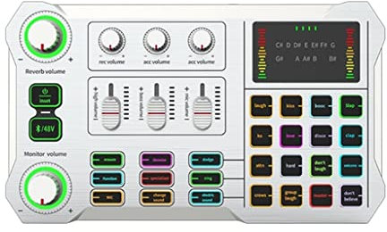 SBCGFY X10 Computer Mobile Phone Live Sound Card with 48V OTG Port Interface Mixer Recording(Wit)