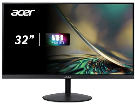 Acer SA322QUE Monitor 32 Zoll (80 cm) WQHD 100Hz | 32 Zoll Monitor (80 cm Bildschirm) WQHD, IPS, 100Hz, 1ms (VRB), DP 1.2, HDMI 2.0, AdaptiveSync, VESA