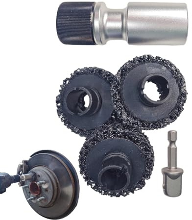 Wheel Hub Cleaner Tool, Rust Removal Attachment, 1.18 Inches, Heavy Duty Detailing Scrubber, Vehicle Wheel Axle Head for Drill Use, Car Truck Motorcycle Garage Maintenance Outdoor Cleaning