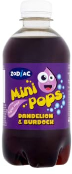 Zodiac Sugar Free Dandelion & Burdock Mini Pops | 12 x 330ml Bottles | Classic Diet Soft Drinks | Bulk Case