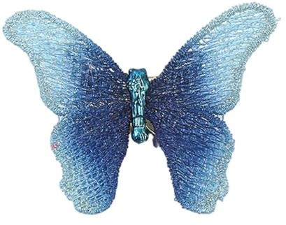 Broche papillon en tissu recyclable avec clip flexible Plusieurs tenues de mode Coordination fine Décoration artisanale Broche en tissu