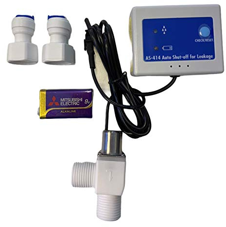 Wasserstop Aqua-Stop elektronisch 3/8 Zoll - Steckverbindung für Osmoseanlagen/Wasserfilter/SBS Kühlschrank