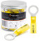 Wirefy 90 PZ Connettori Occhiello M10 - Kit Terminali Anello Termoretraibili - Capicorda Elettrici Crimpare - Giallo 4-6 mm²