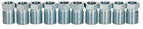 10pc Mâle acier frein tuyau Raccords 1/2x20UNF pour 5/16tuyau fileté jusqu fin
