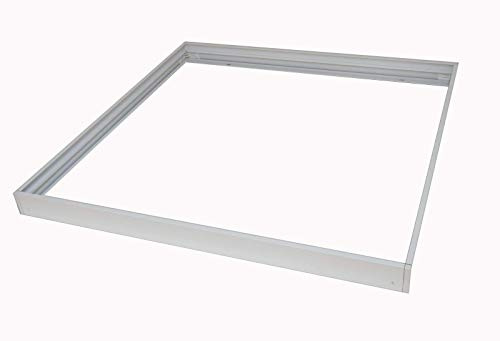 LED Panel Rahmen 62x62 cm Aufbaurahmen Aufputz-Rahmen Deckenmontage Einbaurahmen Deckeneinbau Befestigung Aluminium Weiss