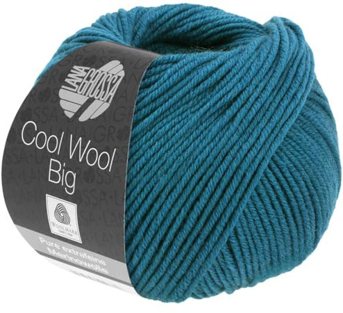 LANA GROSSA Cool Wool Big | Extrafeine Merinowolle waschmaschinenfest und filzfrei | Handstrickgarn aus 100% Schurwolle (Merino) | 50g Wolle zum Stricken & Häkeln | 120m Garn FB 979