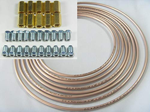 BREMSLEITUNG BREMSROHR KUNIFER 10M 4,75 MM 20x VERSCHRAUBUNG 10x VERBINDER