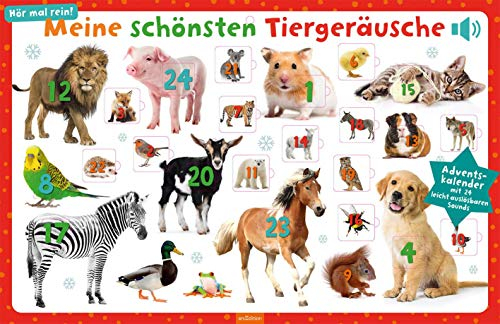 Meine schönsten Tiergeräusche: Adventskalender mit 24 leicht auslösbaren Sounds | Sound-Adventskalender mit 24 echten Tierstimmen