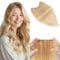 Elailite Secret Wire in Hair Extensions Real Human Hair on Wire One Piece Invisible Headband Extension with Clips Straight (#18/613 Ash Blonde Mix Bleach Blonde, 16 Inch-65 g)