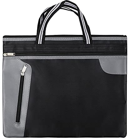 Dokumententasche Laptop Aktenmappe Unisex Aktentasche Wasserdicht Dokumentenmappe 3 Fächer Tragetasche Groß Sammelmappe mit Griff Ordnungsmappe Reißverschluss Businessmappe Büro Schule Business