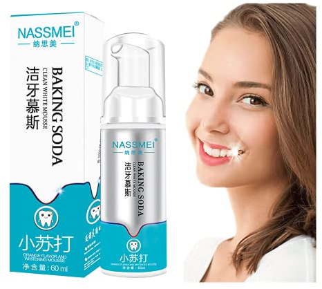 Deep Cleaning Foam Toothpaste,Whitening Zahnpasta Push-on Whitening Teeth Schaum-Zahnpasta Intensive Fleckenentfernung Zahnpasta,weiße Zähne 60ML