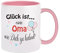 Lighsele 11oz Oma Tasse mit Schrift Glück ist ... eine Oma wie dich zu haben Kaffeetasse Keramiktasse Geschenk für Großmutter Muttertag Geburtstag Weihnachten
