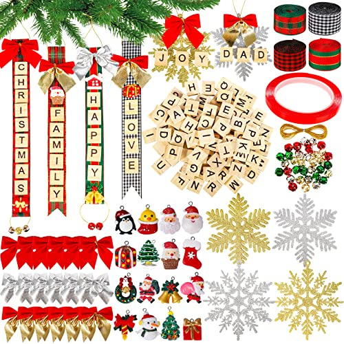 MGparty 284 Stück Weihnachtsschmuck DIY Weihnachtsbaum Ornamente Weihnachtskunst und Handwerk für Kinder Erwachsene Xmas Dekorationen Supplies