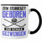 Trendation - Eishockey Tasse Geschenk Eishockey-Spieler Kinder Geschenkideen Zum Eishockey Geboren (Schwarz)