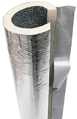 TURKAS Rohrisolierung, Wasserrohr Isolierung, Selbstklebendes Schaumrohr Mit Aluminiumfolie, Professionelle Klimaanlagen Rohrisolierung, Frostschutzmittel Und Flammschutzmittel (Size : ID22mm(3/4))